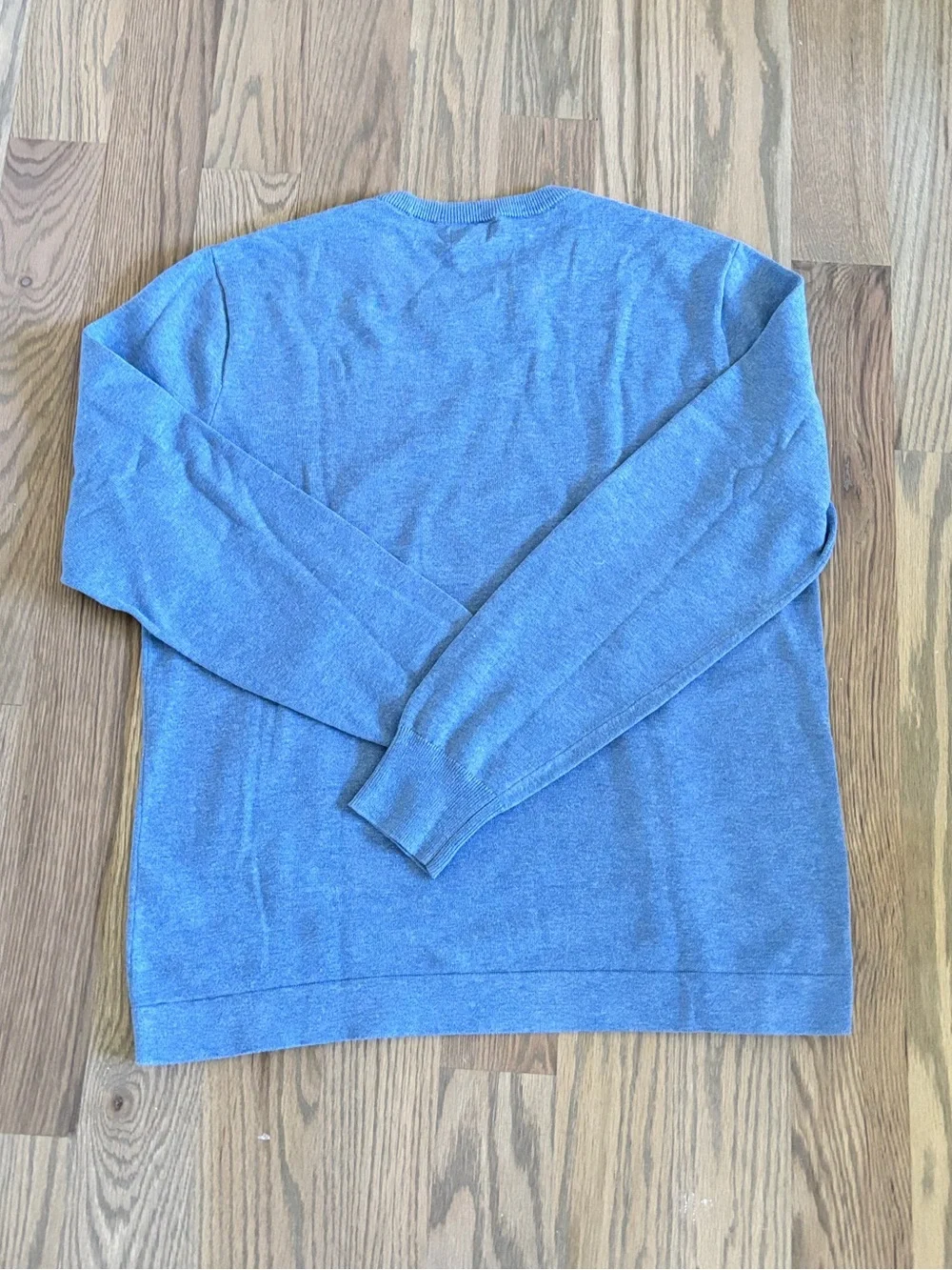 J. Crew Mens Blue Cotton Crewneck Pullover Sweater M Like New Fast Ship